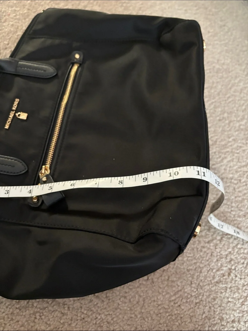 Michael Kors Black Tote with Front Zip Pocket